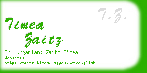 timea zaitz business card